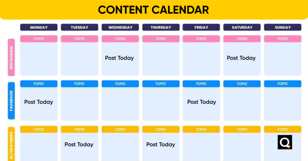 content calendar